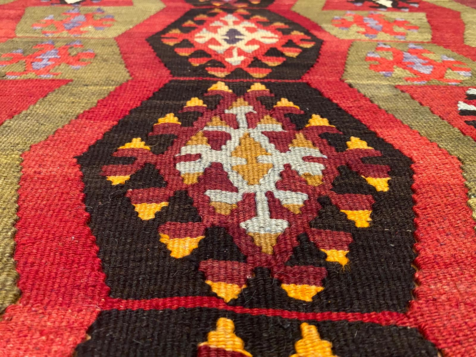 Tribal Area Handmade Turkish Kilim ,Wall Hanging Kilim Cappadocia Rug Collection