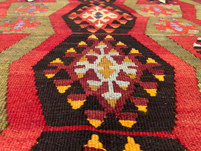 Tribal Area Handmade Turkish Kilim ,Wall Hanging Kilim Cappadocia Rug Collection
