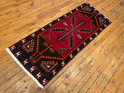 Anatolian Rug 2x5 ft - Handmade Turkish Runner | Vintage Wool Carpet