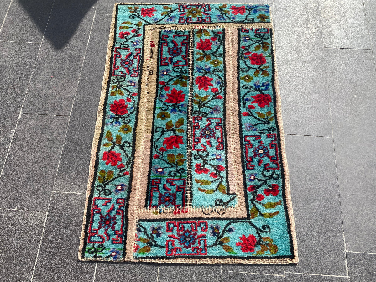 Colorful Turkish Patchwork Rug Cappadocia Rug Collection