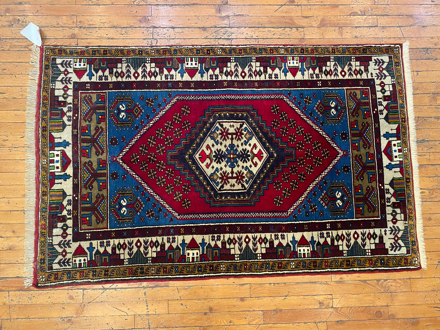 Handmade Cappadocia Rug, Authentic Yahyali Design from Central Anatolia 3x5ft