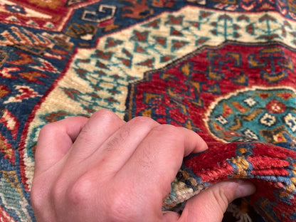 Colorful Geometric Handmade  Rug 4x6 ft (120x180 cm) - Natural Dye Wool Cappadocia Rug Collection