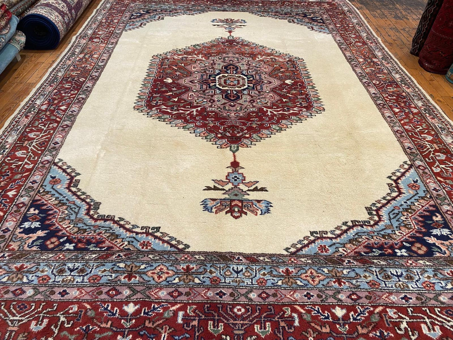 Beige Anatolian Handmade Area Carpet 7x10ft Cappadocia Rug Collection