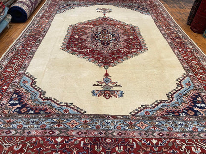 Beige Anatolian Handmade Area Carpet 7x10ft Cappadocia Rug Collection