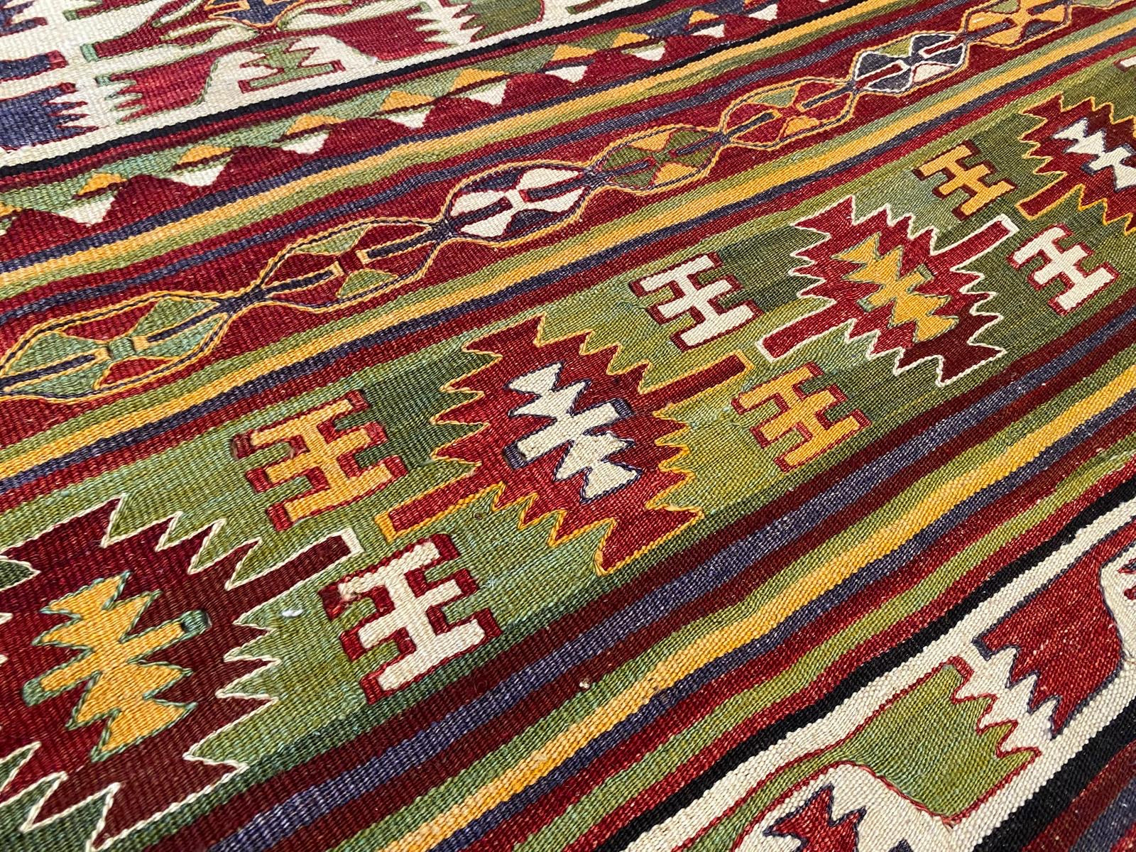 Nomadic Turkish Area Handmade Kilim Rug Cappadocia Rug Collection