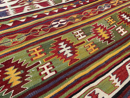 Nomadic Turkish Area Handmade Kilim Rug Cappadocia Rug Collection