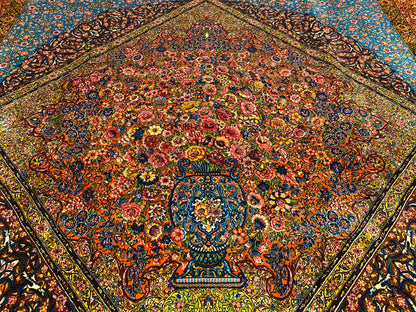 Luxury Turkish Silk Rug with Diamond Medallion Design 5''x7'' Cappadocia Rug Collection