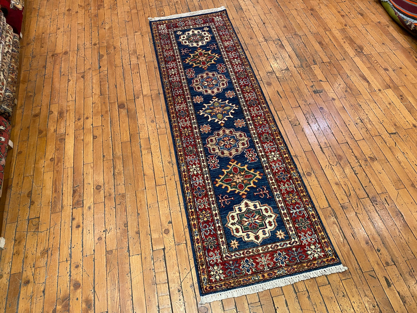 Blue Hallway Handmade Rug 2”x6’5” ADN Cappadocia Rug Collection