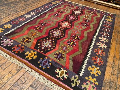 Tribal Area Handmade Turkish Kilim ,Wall Hanging Kilim Cappadocia Rug Collection