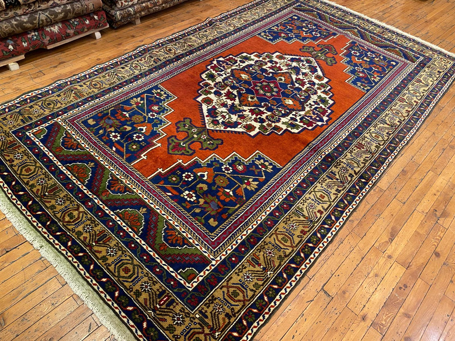 Vintage Cappadocia Turkish Rug - Handmade Wool Rug 5'7"x10' (170x305cm)