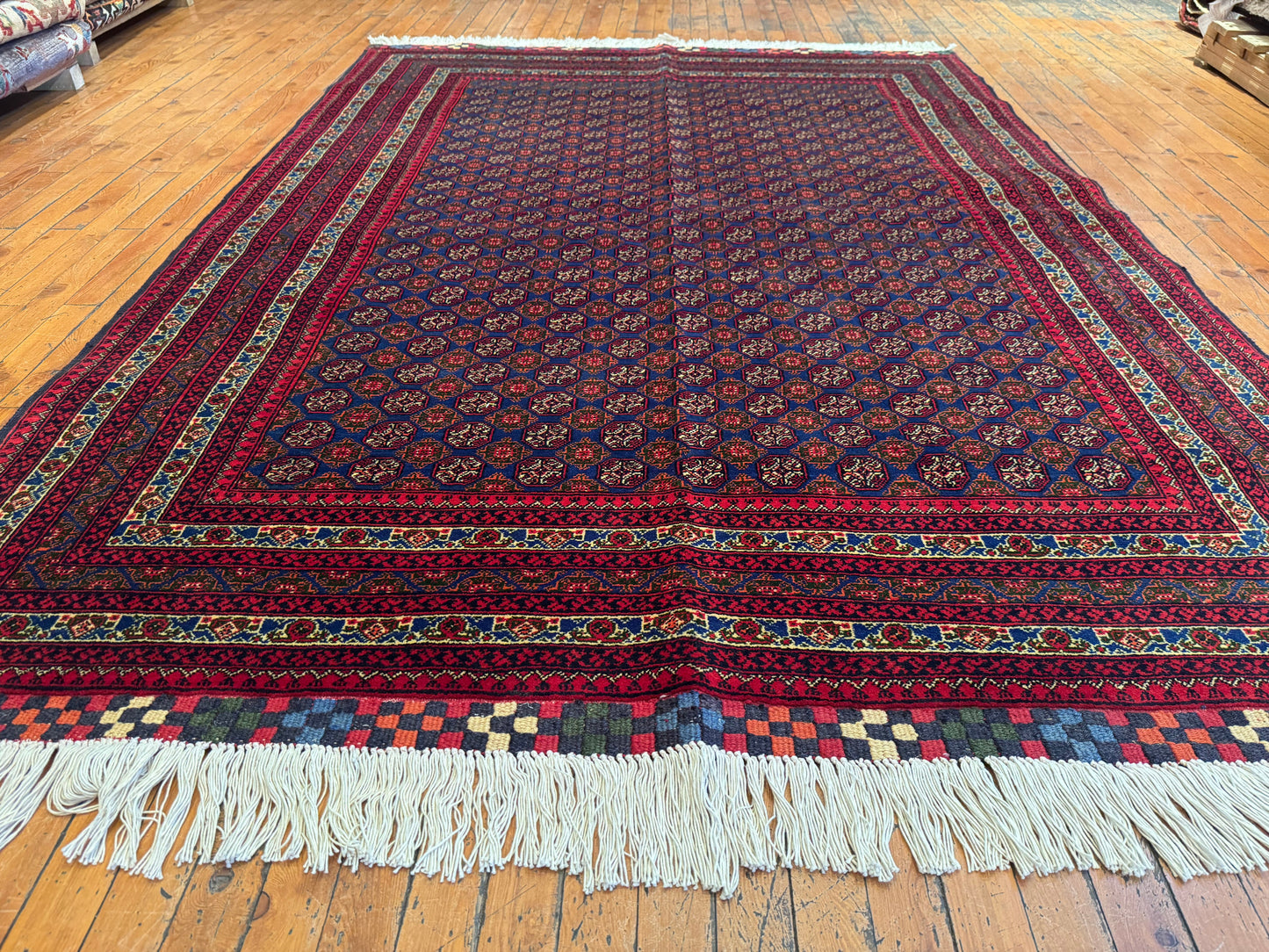 Extraordinary Soft Natural Red Handmade Carpet 5x6ft Cappadocia Rug Collection
