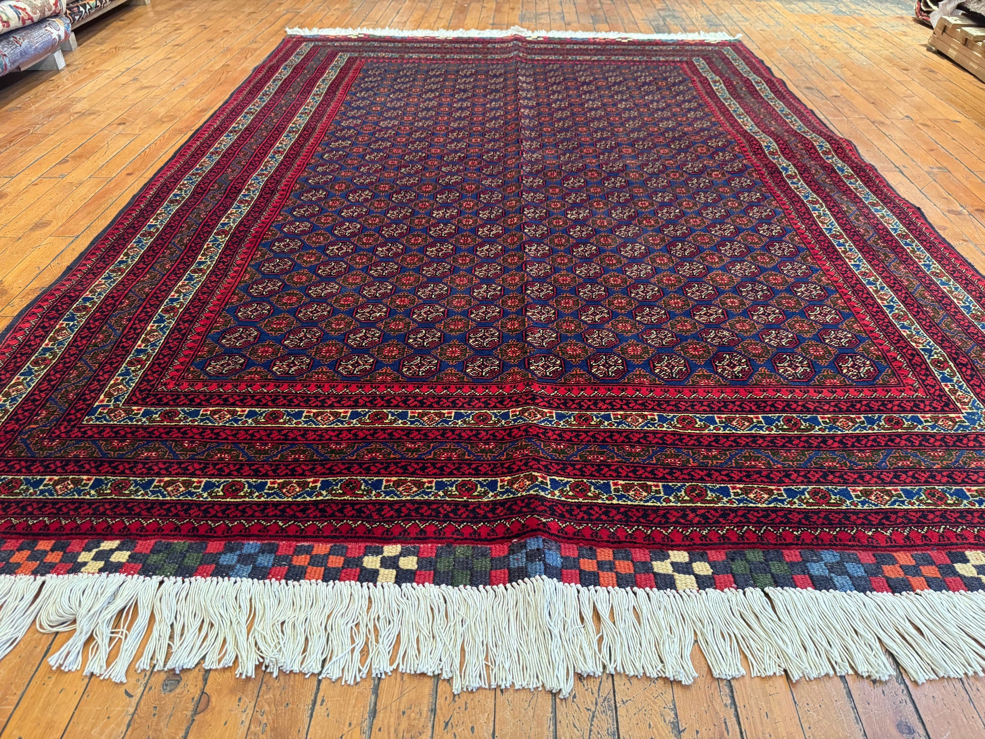 Extraordinary Soft Natural Red Handmade Carpet 5x6ft Cappadocia Rug Collection