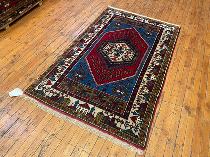 Handmade Cappadocia Rug, Authentic Yahyali Design from Central Anatolia 3x5ft