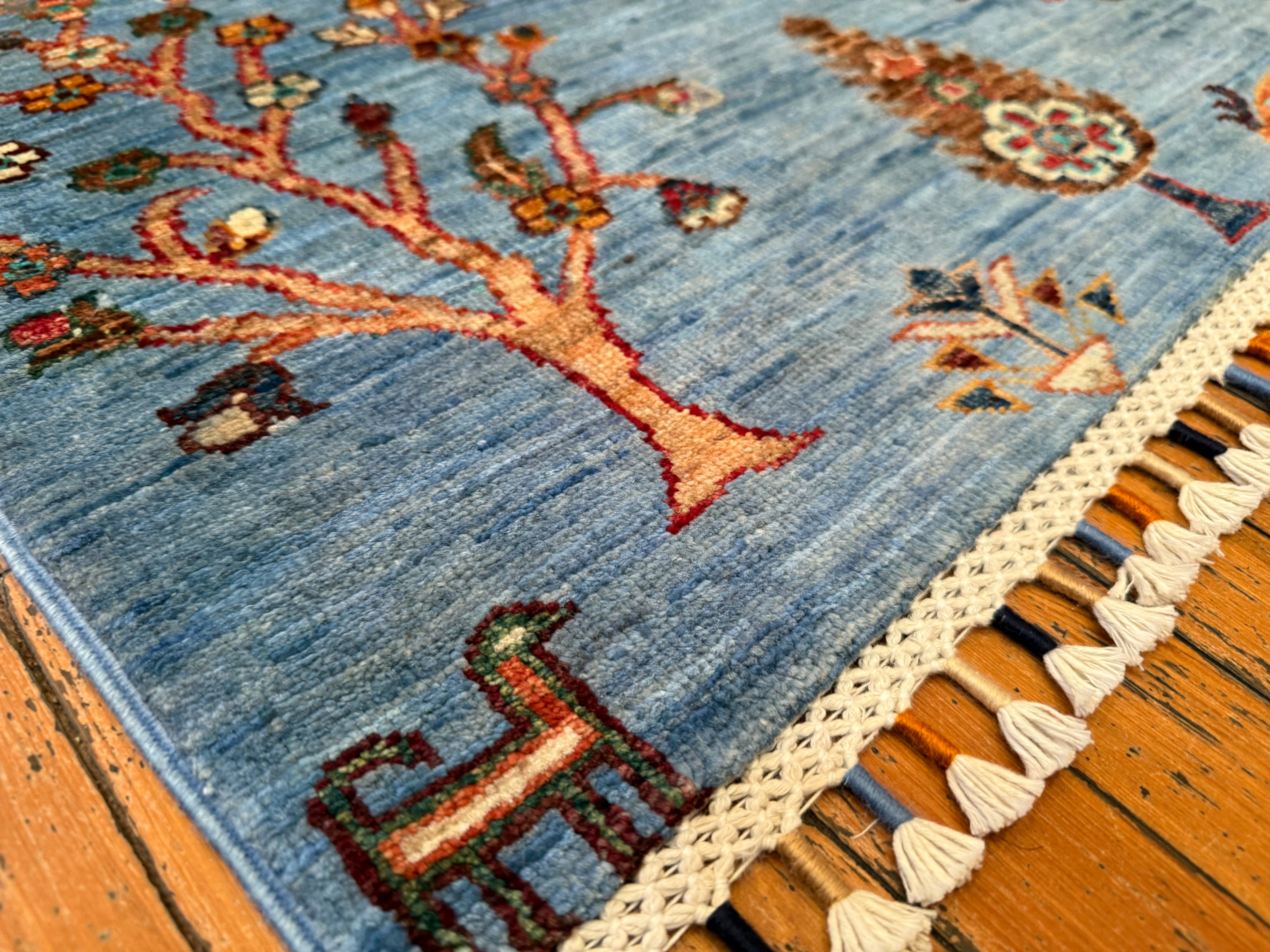 5x7 ft Traditional Tree of Life Handmade Wool Carpet | Authentic Hand Knotted Oriental Rug | Natural Dye Turkish Area Rug