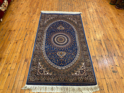 Medallion Traditional Turkish Silk Rug 3x5 ft - Hereke Quality Cappadocia Rug Collection
