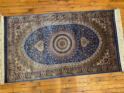Medallion Traditional Turkish Silk Rug 3x5 ft - Hereke Quality Cappadocia Rug Collection