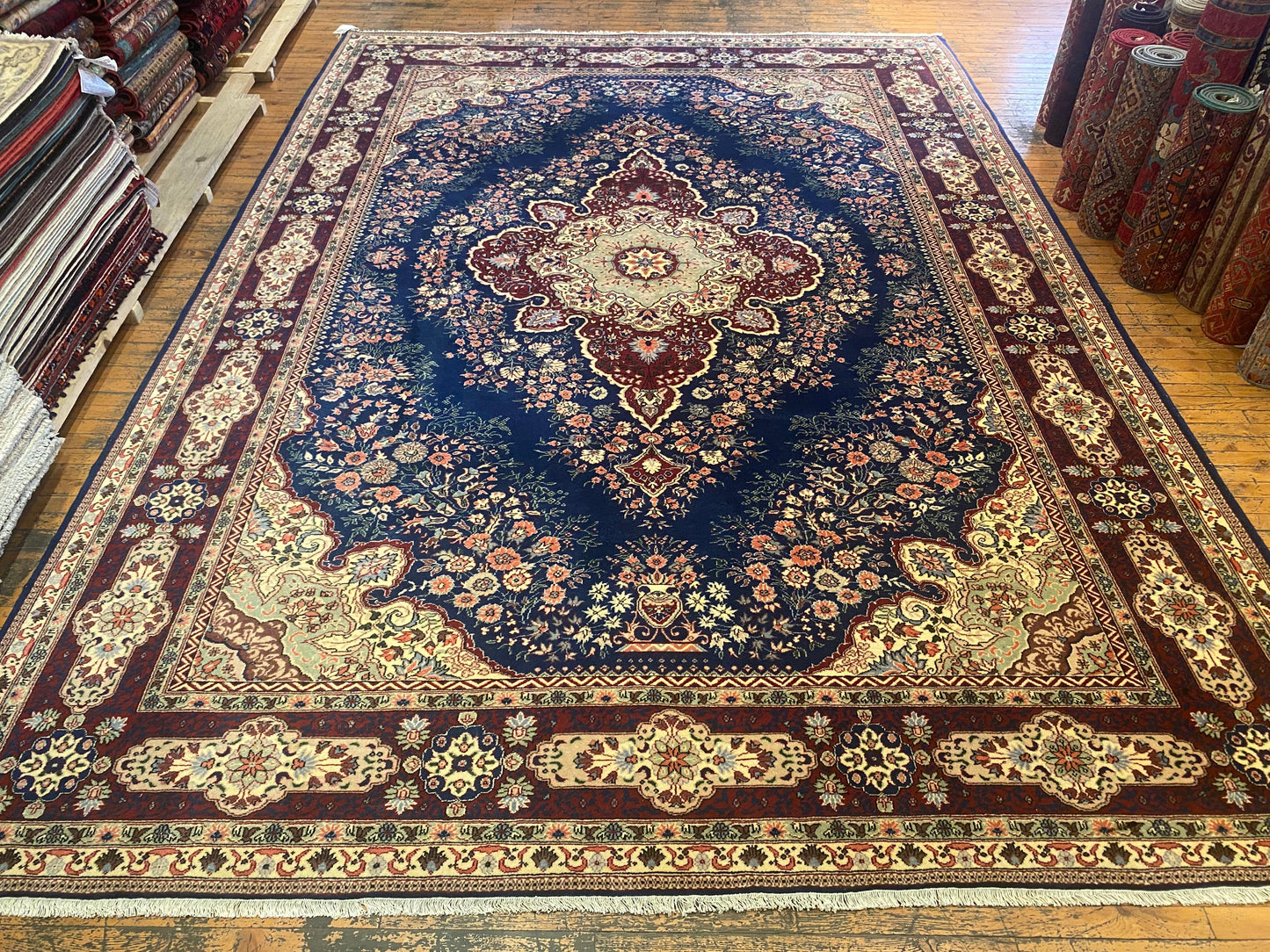 Medallion Saloon Area Rug 6x12 ft - Handwoven Turkish Kilim Runner