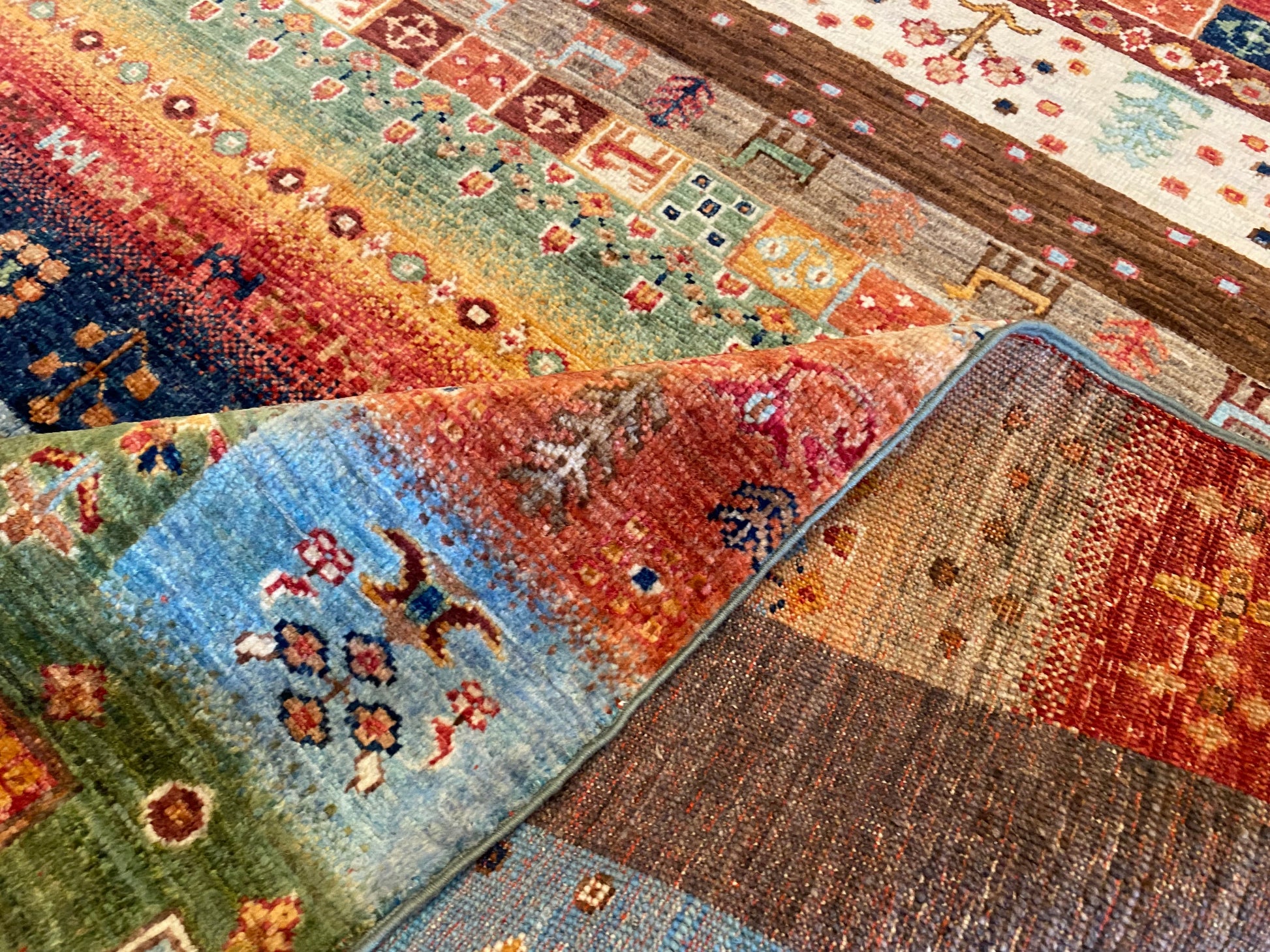 Tribal Gabbeh Handmade Wool Rug 5x7 ft Cappadocia Rug Collection