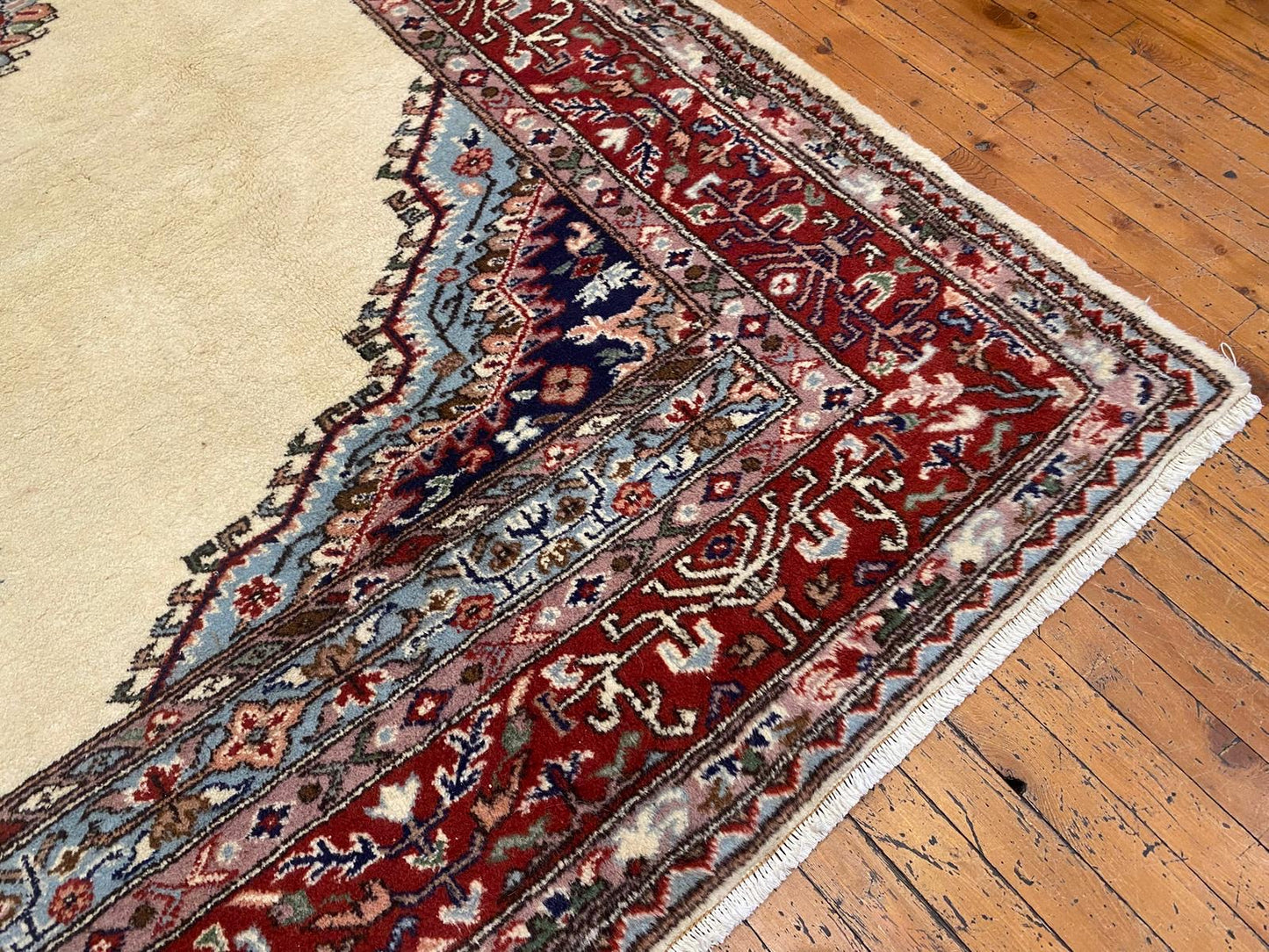 Beige Anatolian Handmade Area Carpet 7x10ft Cappadocia Rug Collection