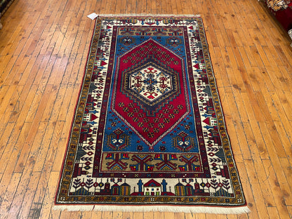 Handmade Cappadocia Rug, Authentic Yahyali Design from Central Anatolia 3x5ft