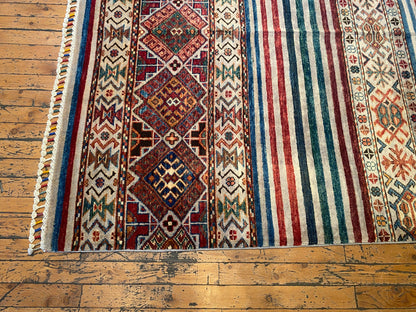Stripe Pattern Luxury Carpet 4x6 ft | Premium Hand-Woven Area Rug Cappadocia Rug Collection