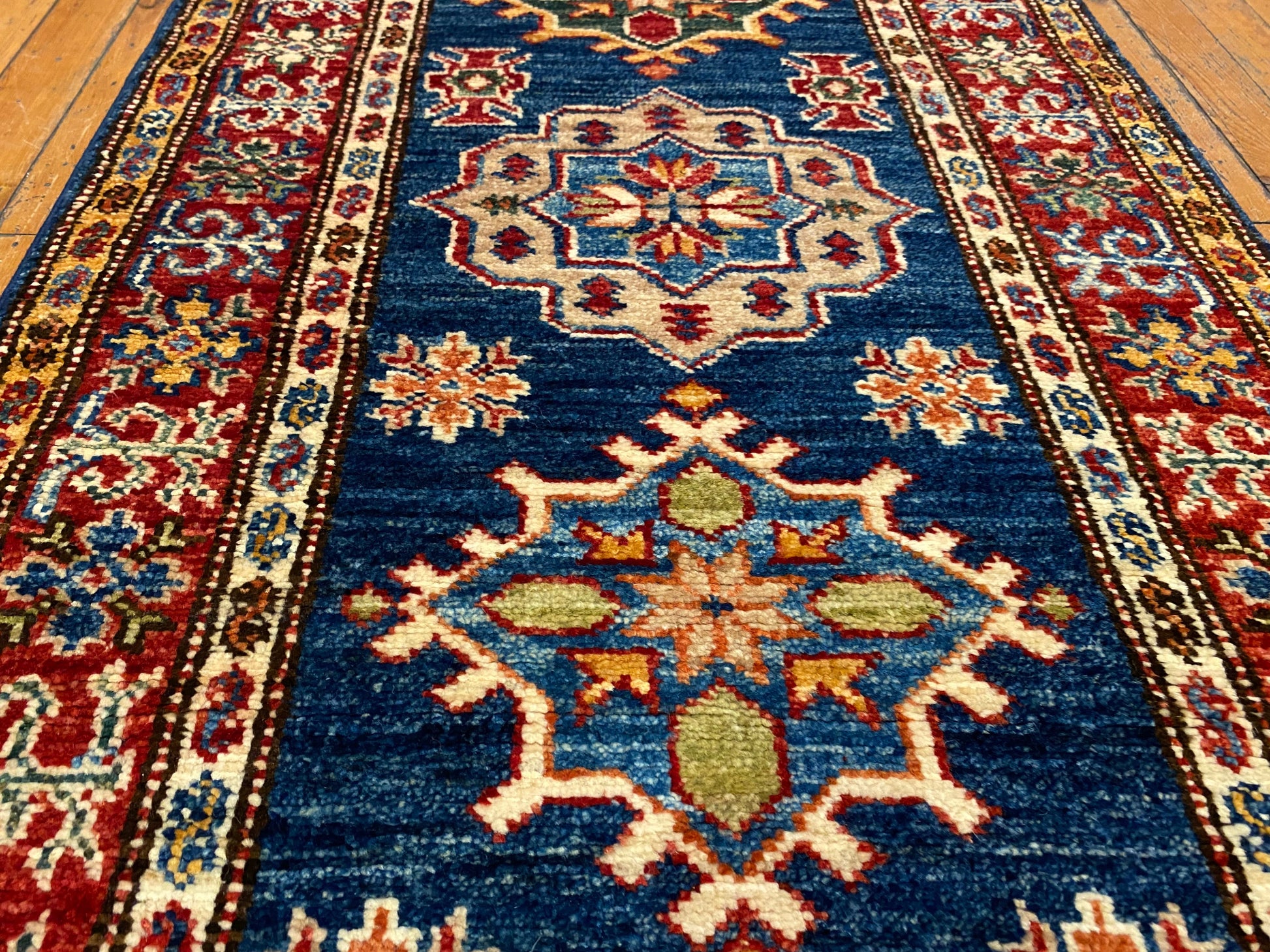 Blue Hallway Handmade Rug 2”x6’5” ADN Cappadocia Rug Collection