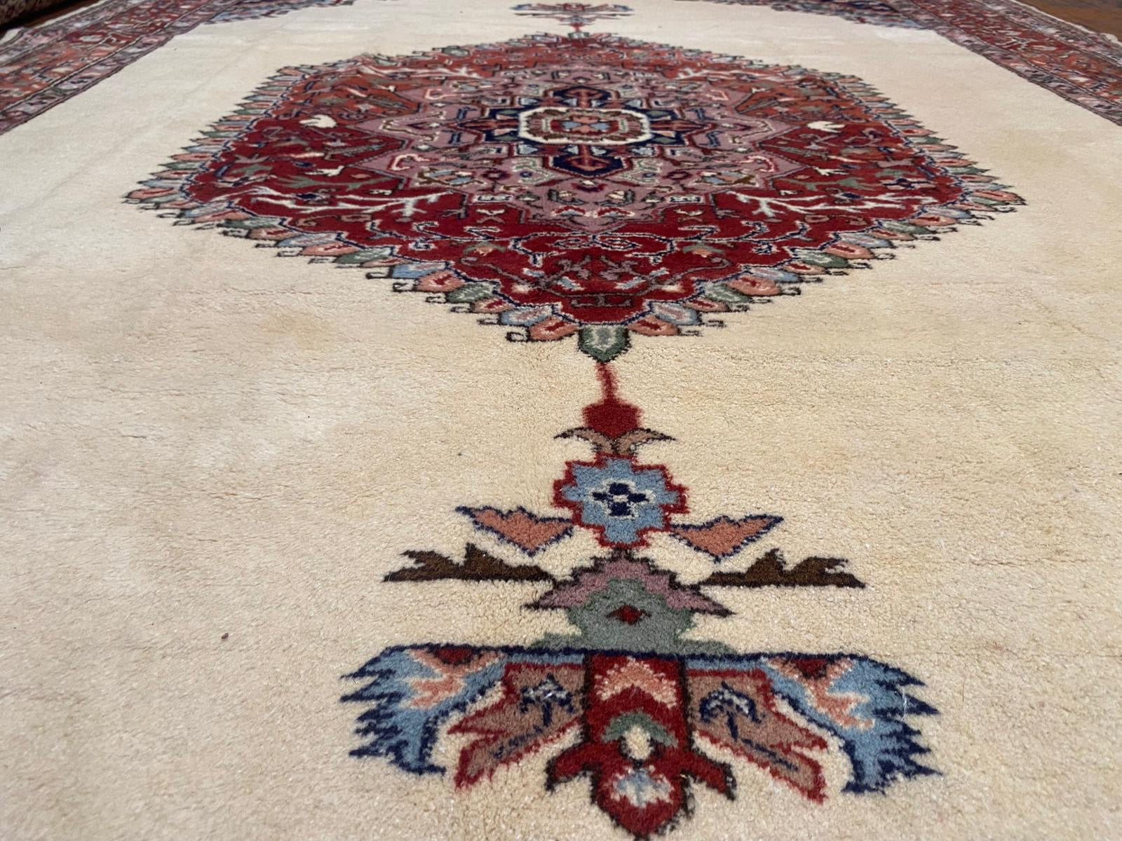 Beige Anatolian Handmade Area Carpet 7x10ft Cappadocia Rug Collection