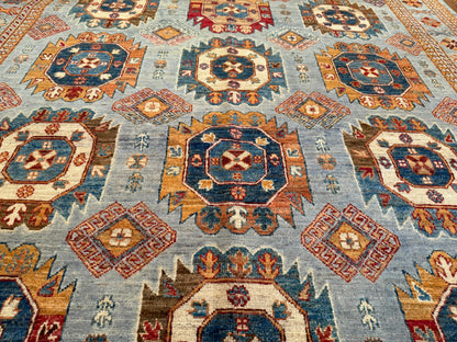Turquoise Anatolian Handmade Area Carpet 6 x 8 ft Cappadocia Rug Collection