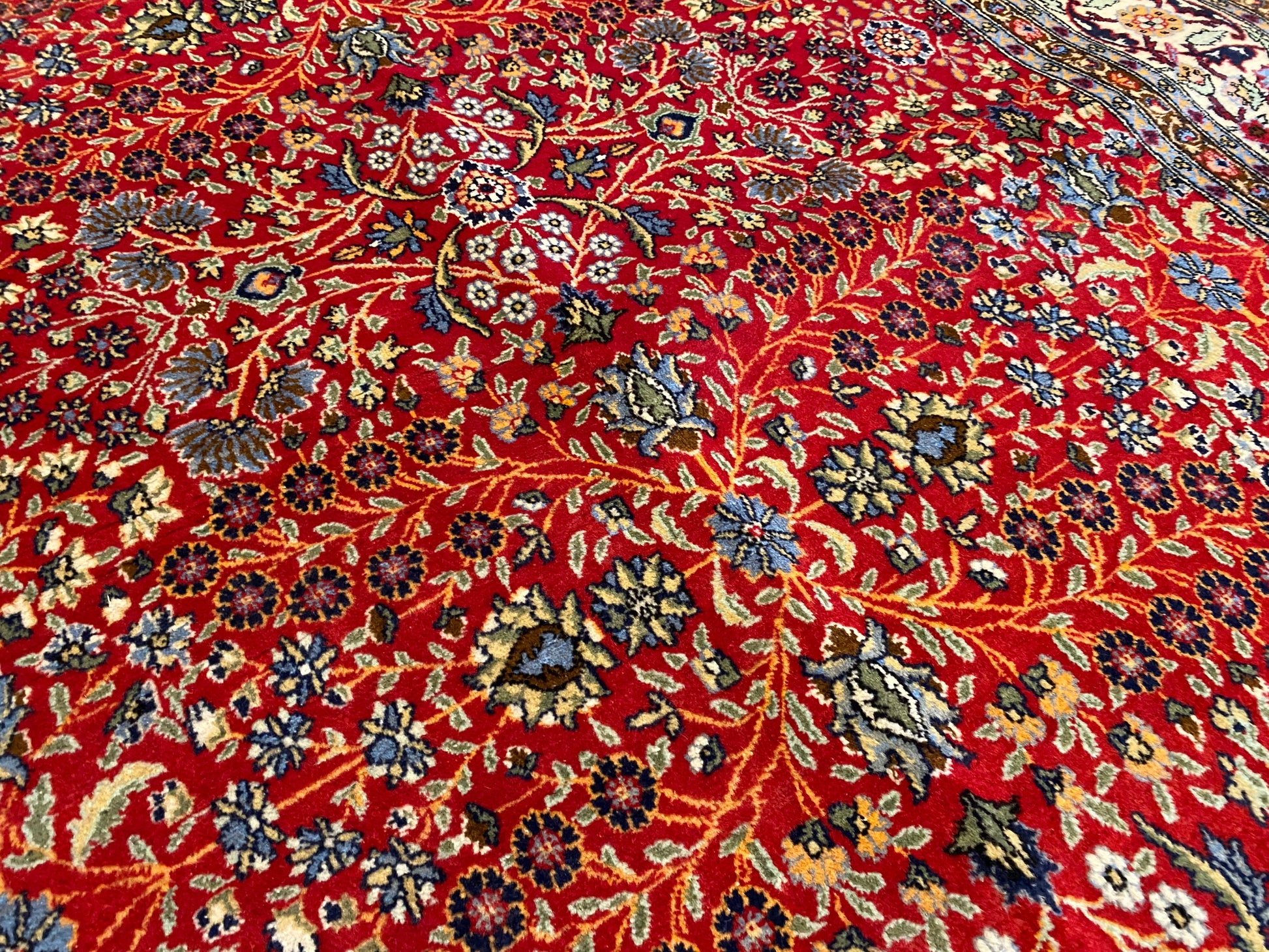 Exclusive Red Hereke Rug - Hand-Knotted Turkish Carpet 6x8 ft Cappadocia Rug Collection