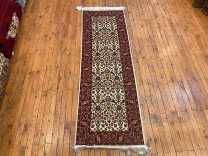 Hereke Silk Runner Rug 2x6 ft - Turkish Hallway Carpet ADN Cappadocia Rug Collection