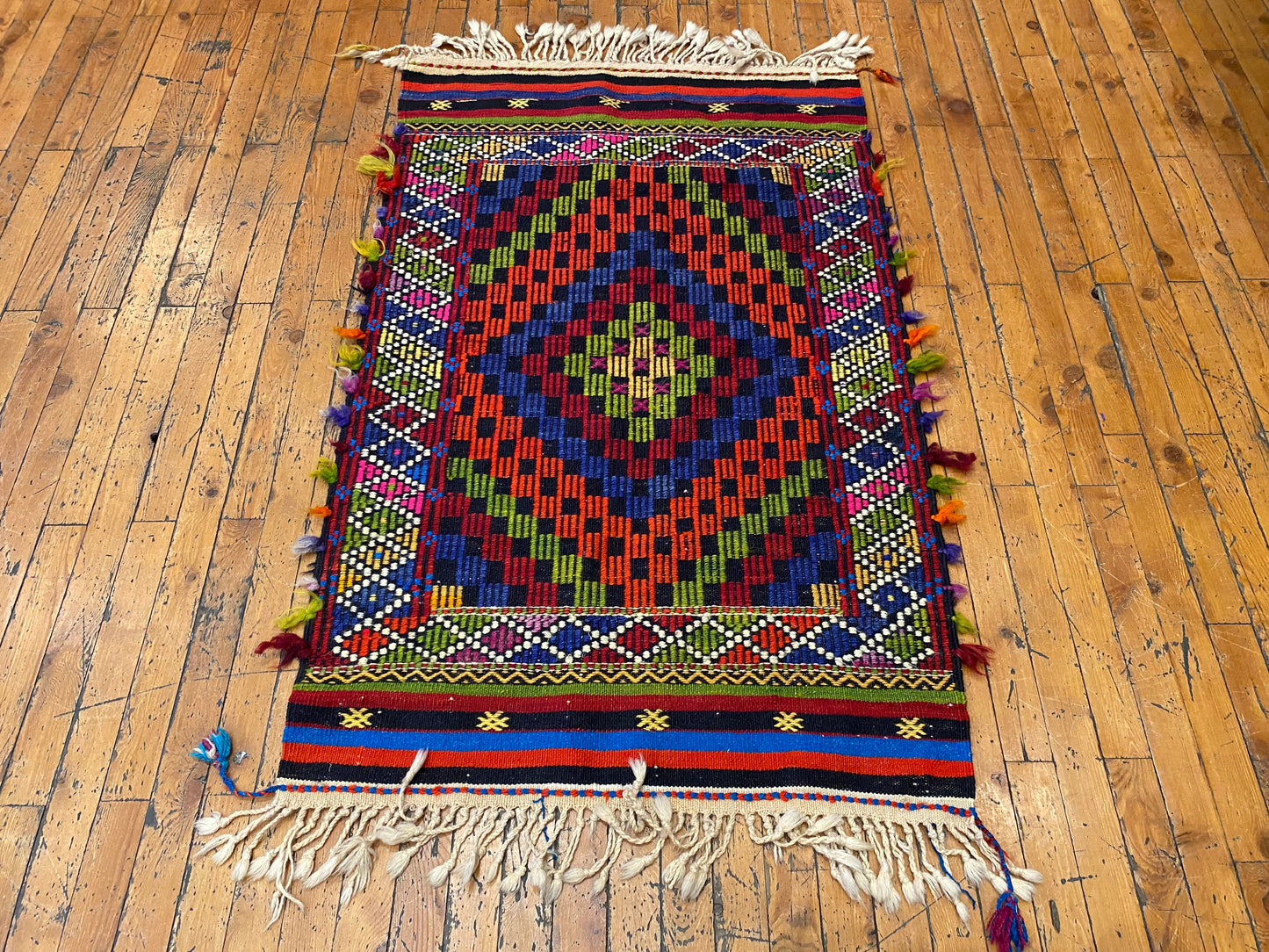 Small Anatolian Turkish Cicim kilim 2”x4” Cappadocia Rug Collection
