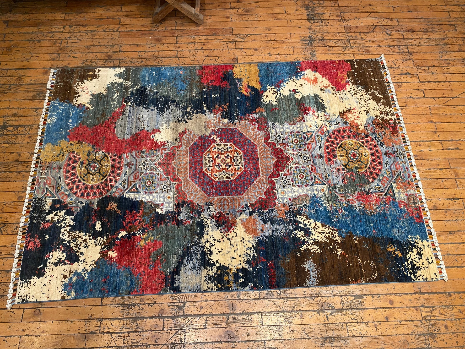 Unique Colorful Handmade Rug 4x6 ft | Extra-Ordinary Designer Carpet Cappadocia Rug Collection