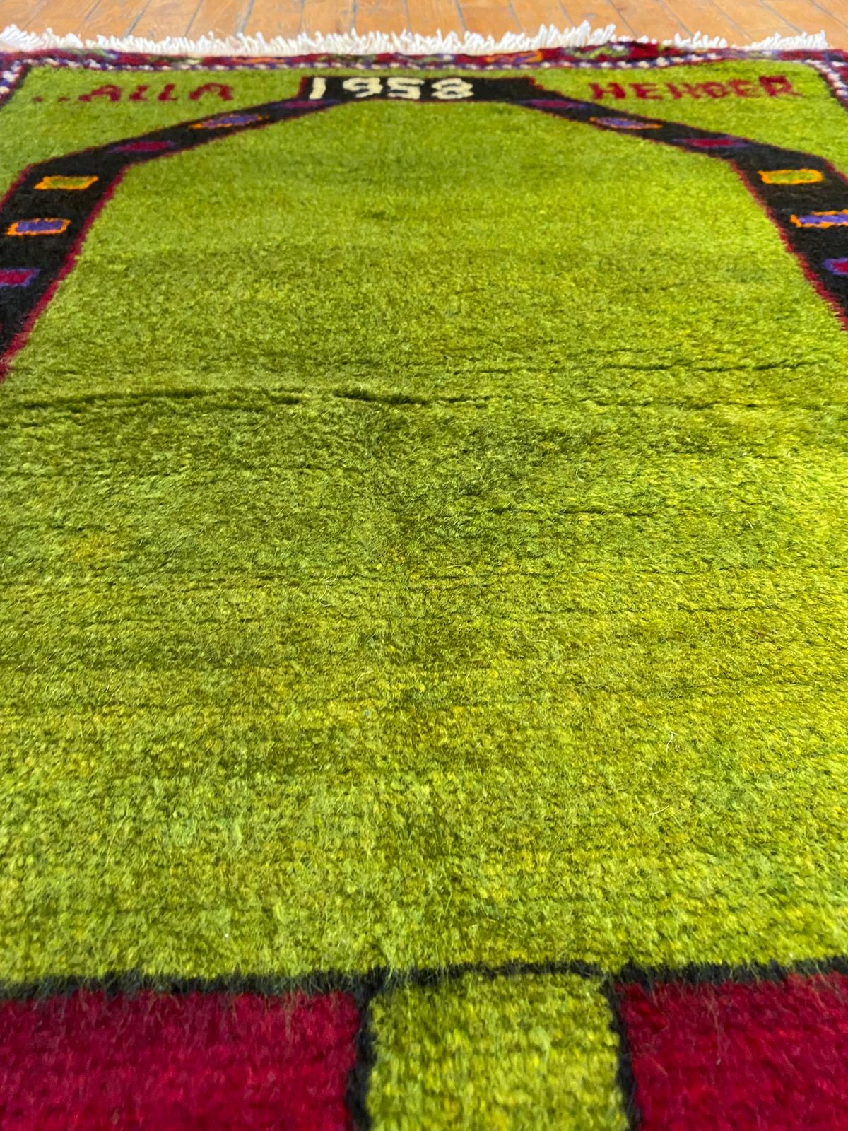 Green Anatolian Handmade Rug Cappadocia Rug Collection