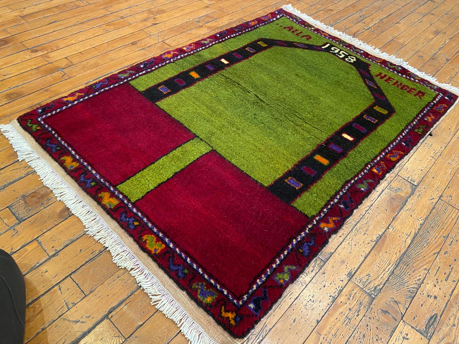 Green Anatolian Handmade Rug Cappadocia Rug Collection