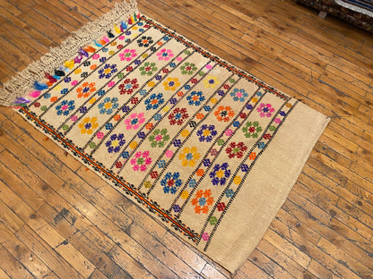 Turkish Handmade Cicim 3”x4” Cappadocia Rug Collection