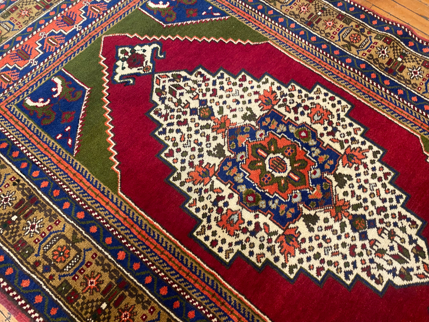 Cappadocia Antique Rug 4x6 ft - Handmade Turkish Vintage Wool Rug