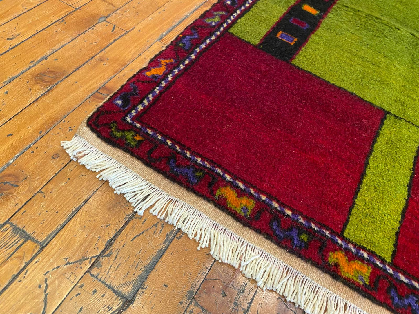 Green Anatolian Handmade Rug Cappadocia Rug Collection