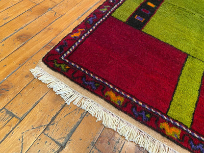 Green Anatolian Handmade Rug Cappadocia Rug Collection