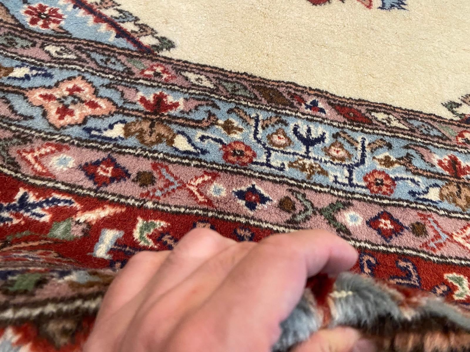 Beige Anatolian Handmade Area Carpet 7x10ft Cappadocia Rug Collection