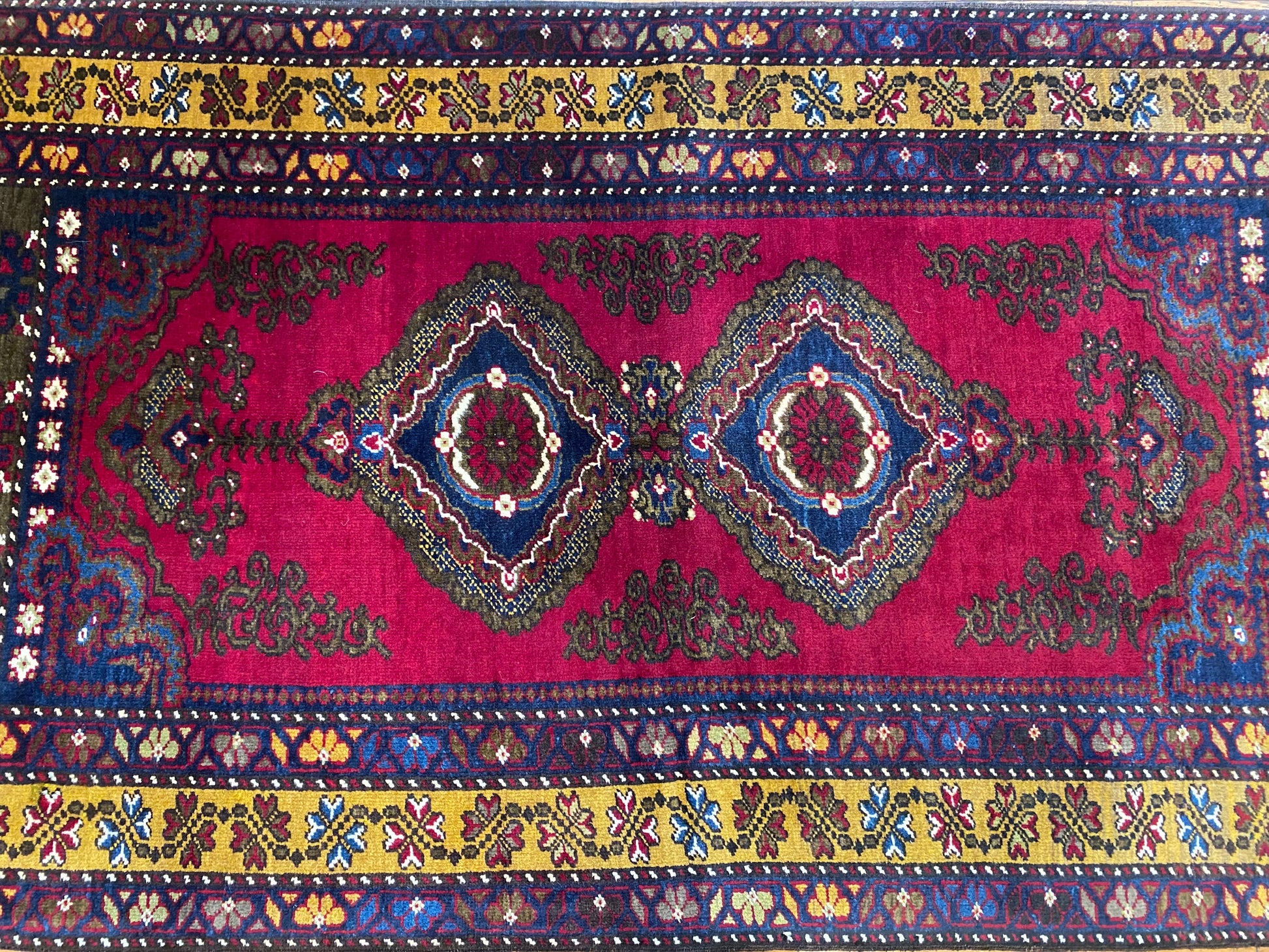 Cappadocia Yahyali Anatolian Turkish Rug 4x6 ft - Handwoven Vintage Wool Carpet Cappadocia Rug Collection