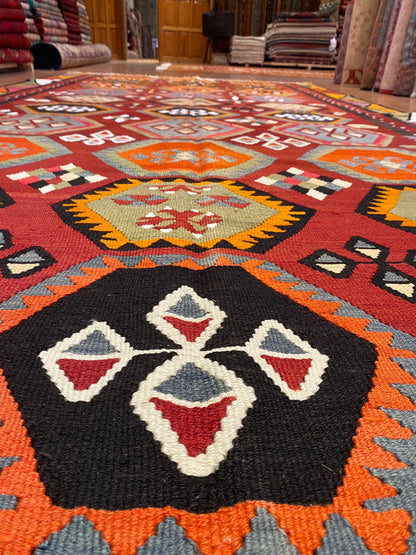 Anatolian Large Kilim Rug Cappadocia Rug Collection