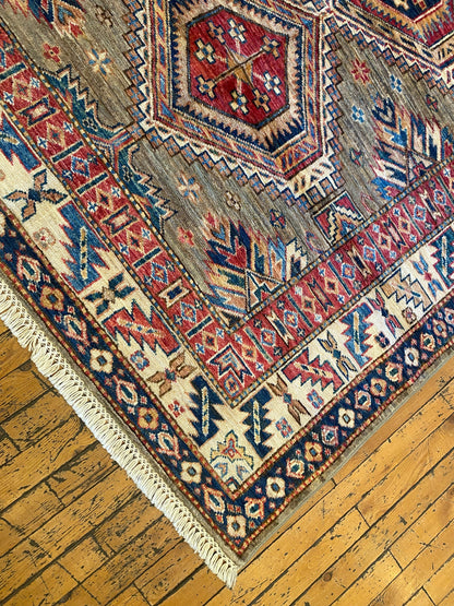 Geometric Design Handwoven Rug 4x6 ft Cappadocia Rug Collection