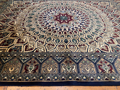 Hand-Knotted Pure Wool Oriental Rug with Geometric Pattern 5”x7”ft