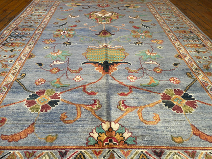Handwoven Turquoise Floral Kilim Rug 4x6 ft - Premium Area Rug Cappadocia Rug Collection