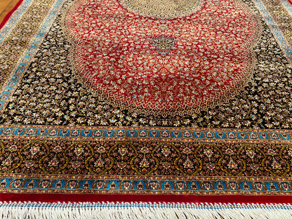 Luxury Turkish Red Silk Rug - Premium Rug 3'2"x4'9" (100x150cm) Cappadocia Rug Collection