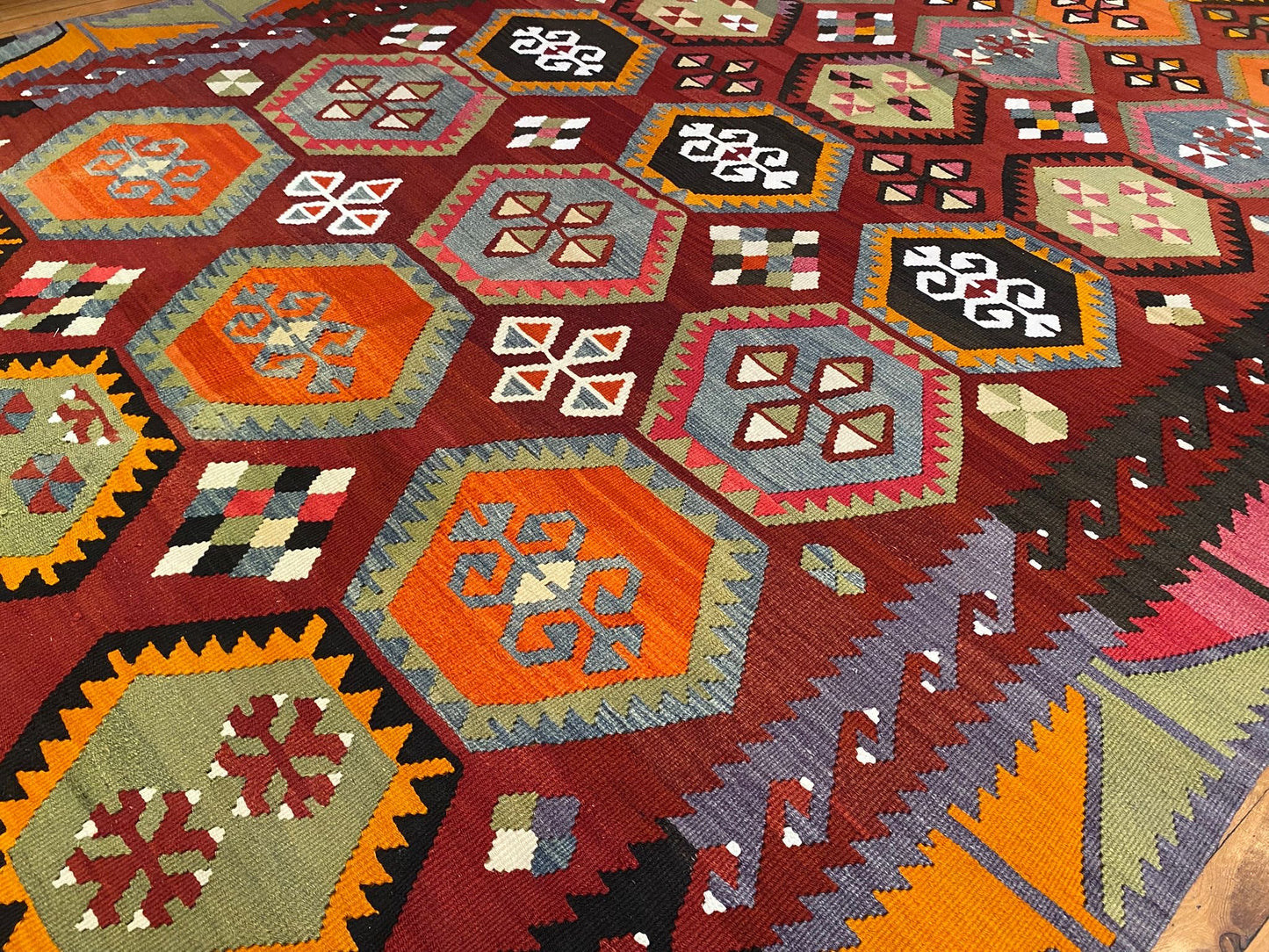 Anatolian Large Kilim Rug Cappadocia Rug Collection