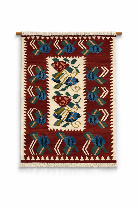 Handmade Cappadocia Kilim Rug 3x4ft - Authentic Turkish Flatweave