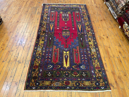 Traditional Handmade Turkish Cappadocia Prayer Rug 4x7ft