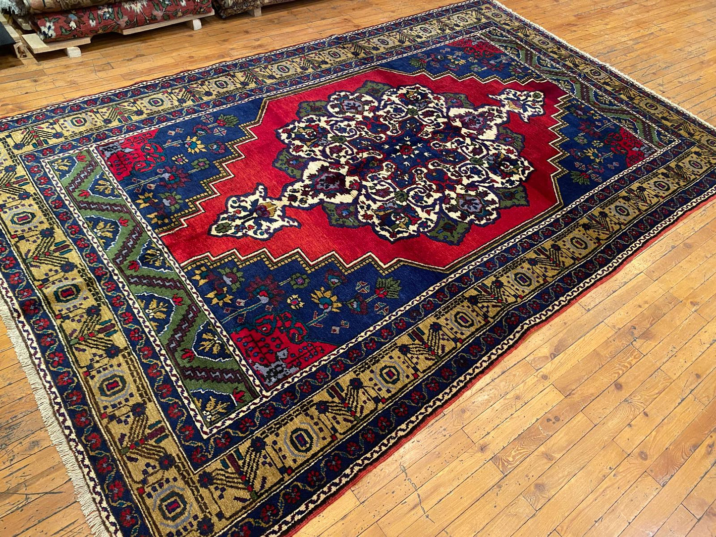 Handmade Cappadocia Turkish Rug - Authentic Vintage Area Rug 5'10"x9'10" (180x300cm)