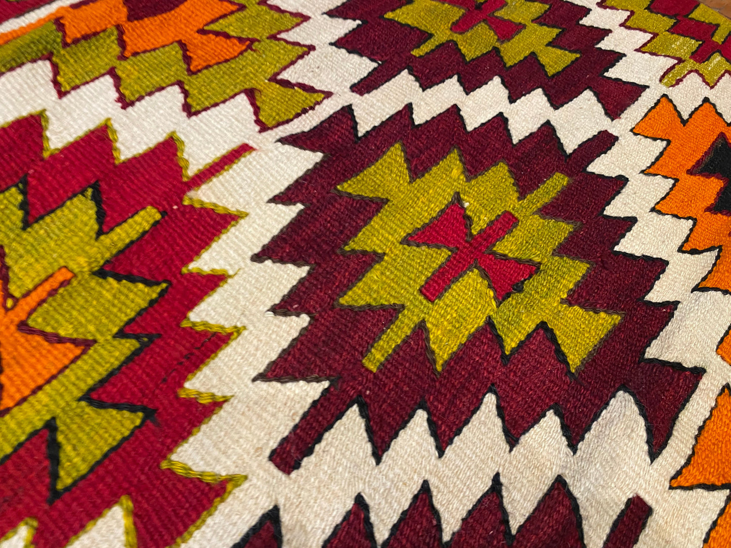 Colorful Wool Turkish Anatolian Kilim 3”x4” Cappadocia Rug Collection